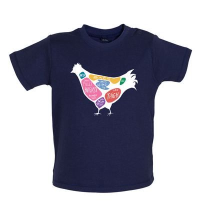 Butcher Chicken Diagram Baby T Shirt