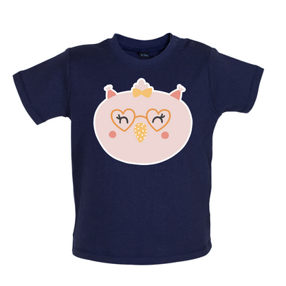 Smiley Face Chick Baby T Shirt