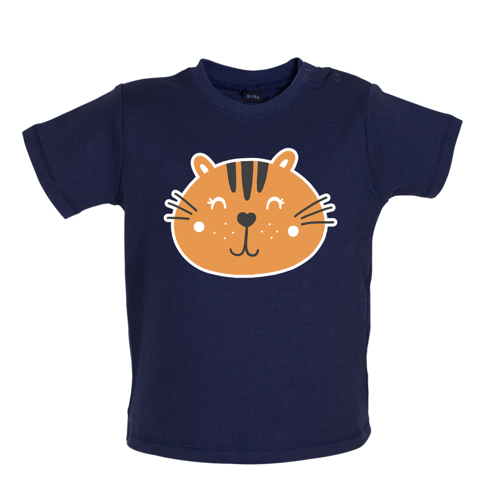 Smiley Face Tiger Baby T Shirt