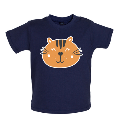 Smiley Face Tiger Baby T Shirt