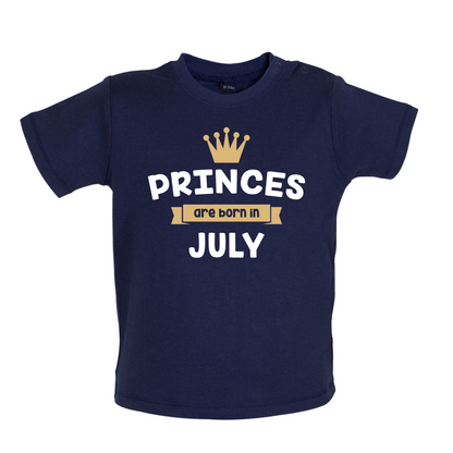 Princes Are Born In July Baby T Shirt