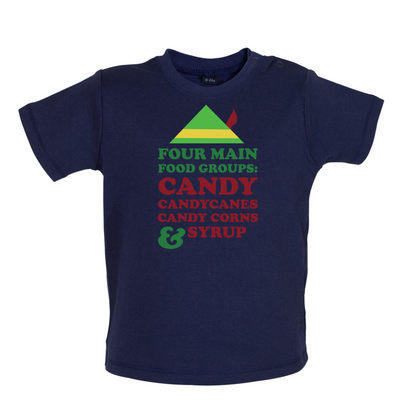 Christmas Food Groups Baby T Shirt