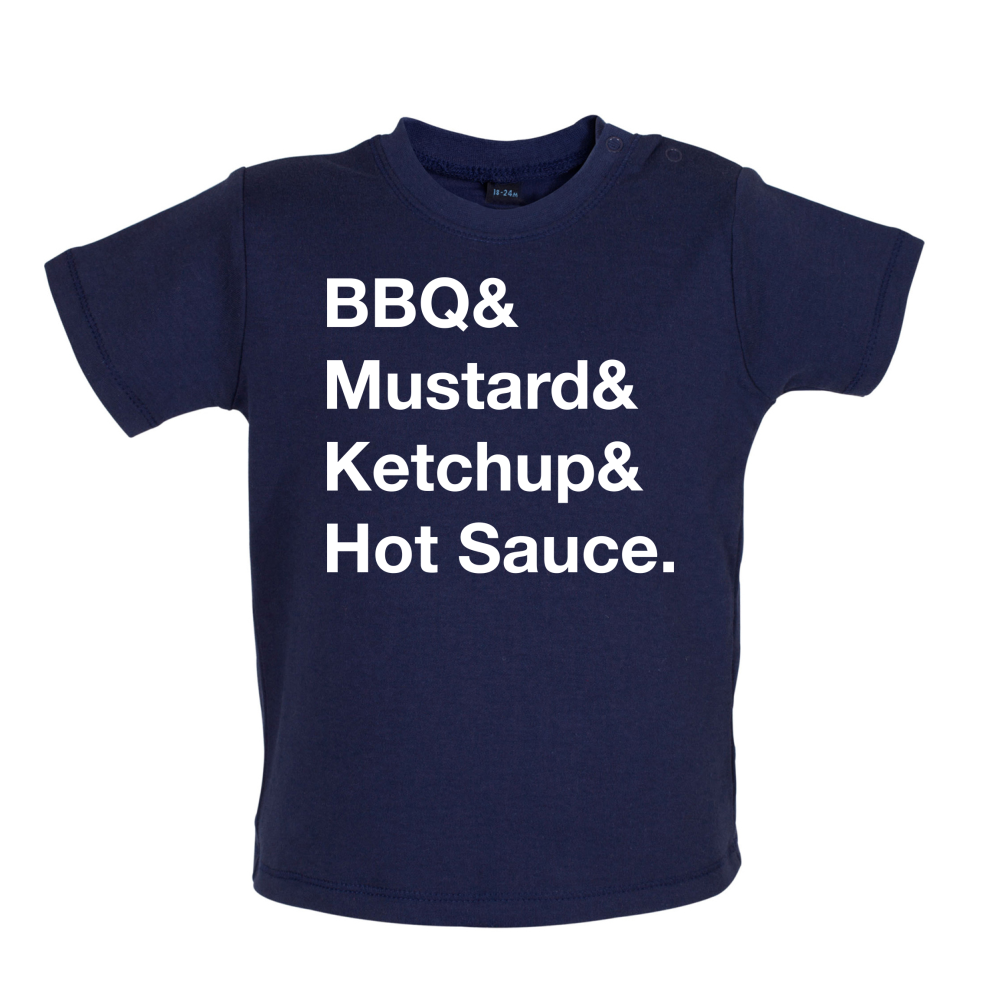 BBQ & Mustart & Ketchup Baby T Shirt