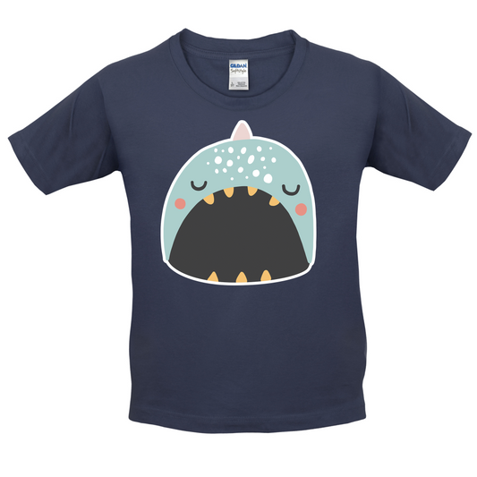 Smiley Face Narwhal Kids T Shirt