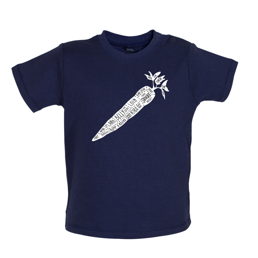 Butcher Carrot Diagram Baby T Shirt