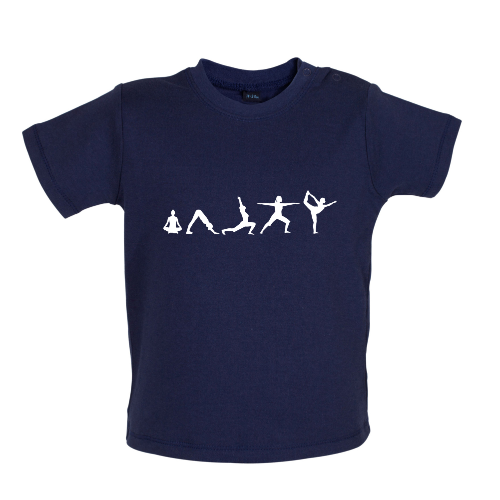 Evolution Of Yoga Baby T Shirt
