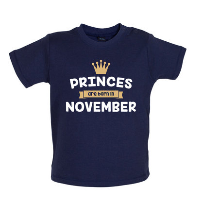Princes Are Born In November Baby T Shirt