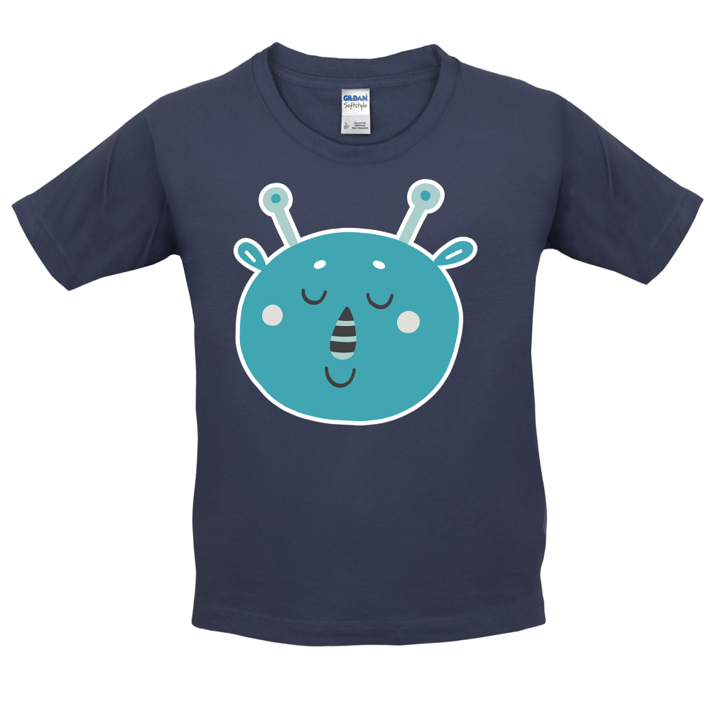 Smiley Face Martian Kids T Shirt
