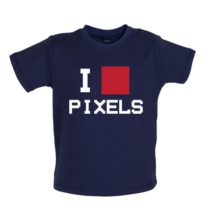 Pixel Heart Baby T Shirt