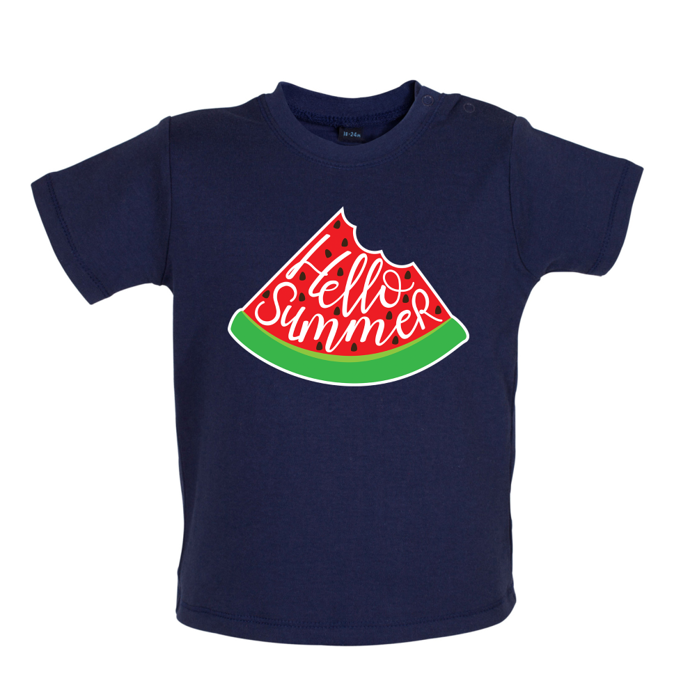 Hello Summer Watermelon Baby T Shirt
