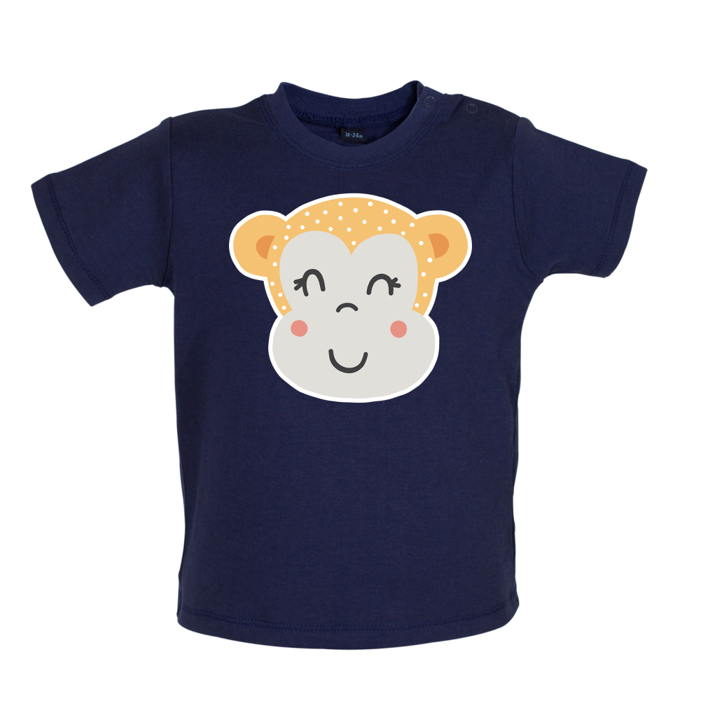 Smiley Face Monkey  Baby T Shirt