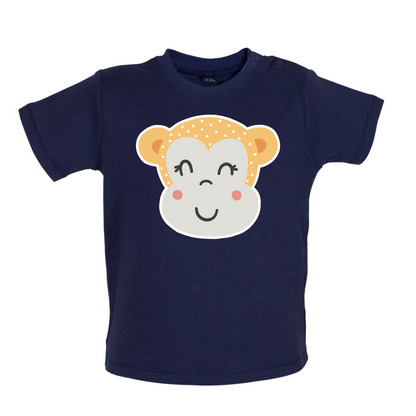 Smiley Face Monkey  Baby T Shirt