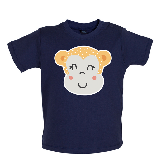 Smiley Face Monkey  Baby T Shirt