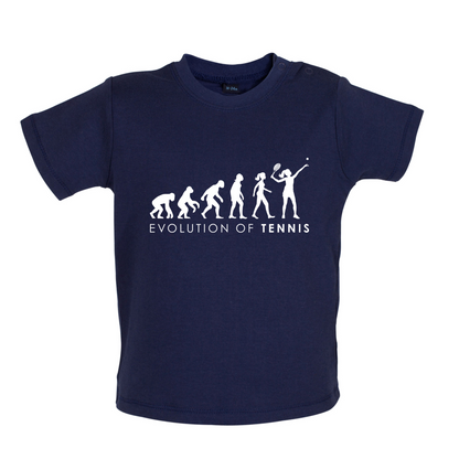 Evolution Of Woman Tennis Baby T Shirt