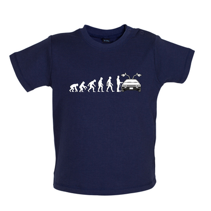 Evolution of Man DMC-12 Driver Baby T Shirt