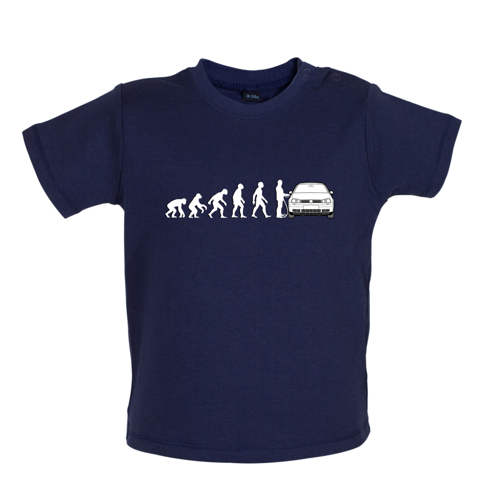 Evolution of Man Mk4 Golf Driver Baby T Shirt