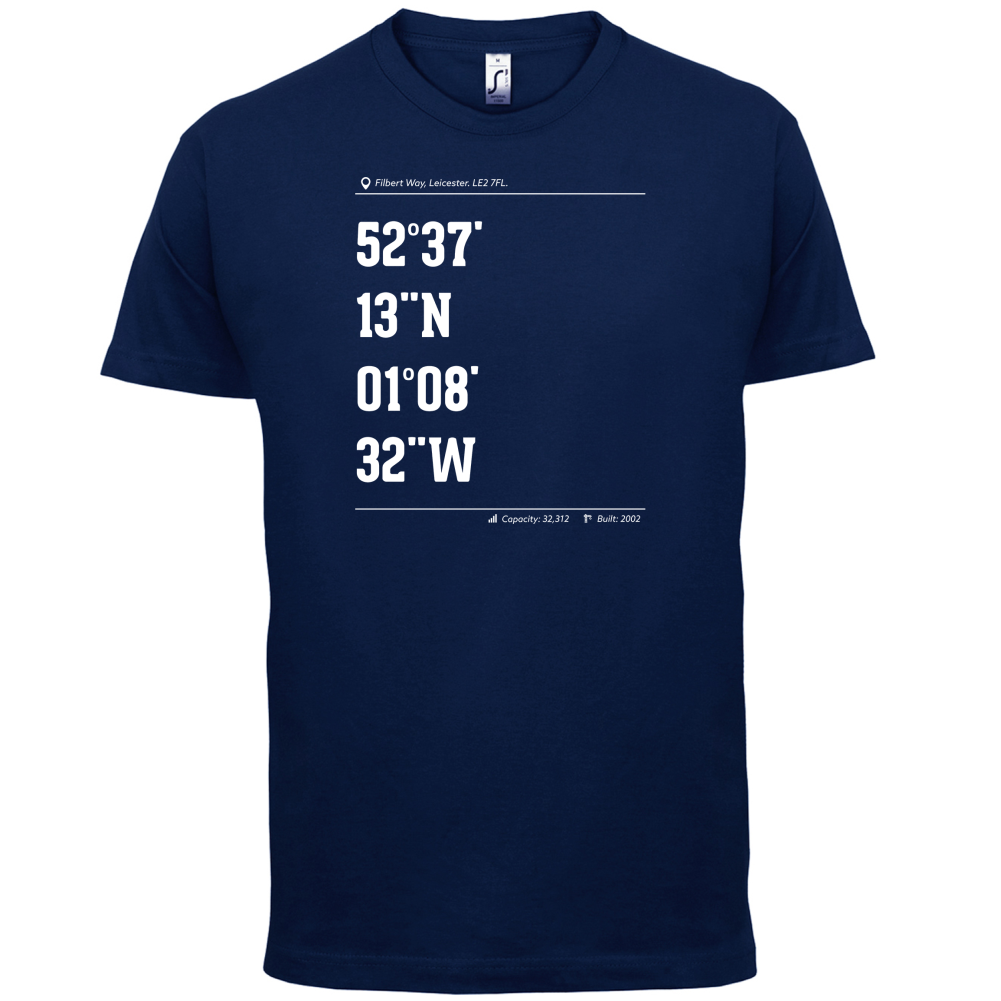 Stadium Coordinates Leicester T Shirt