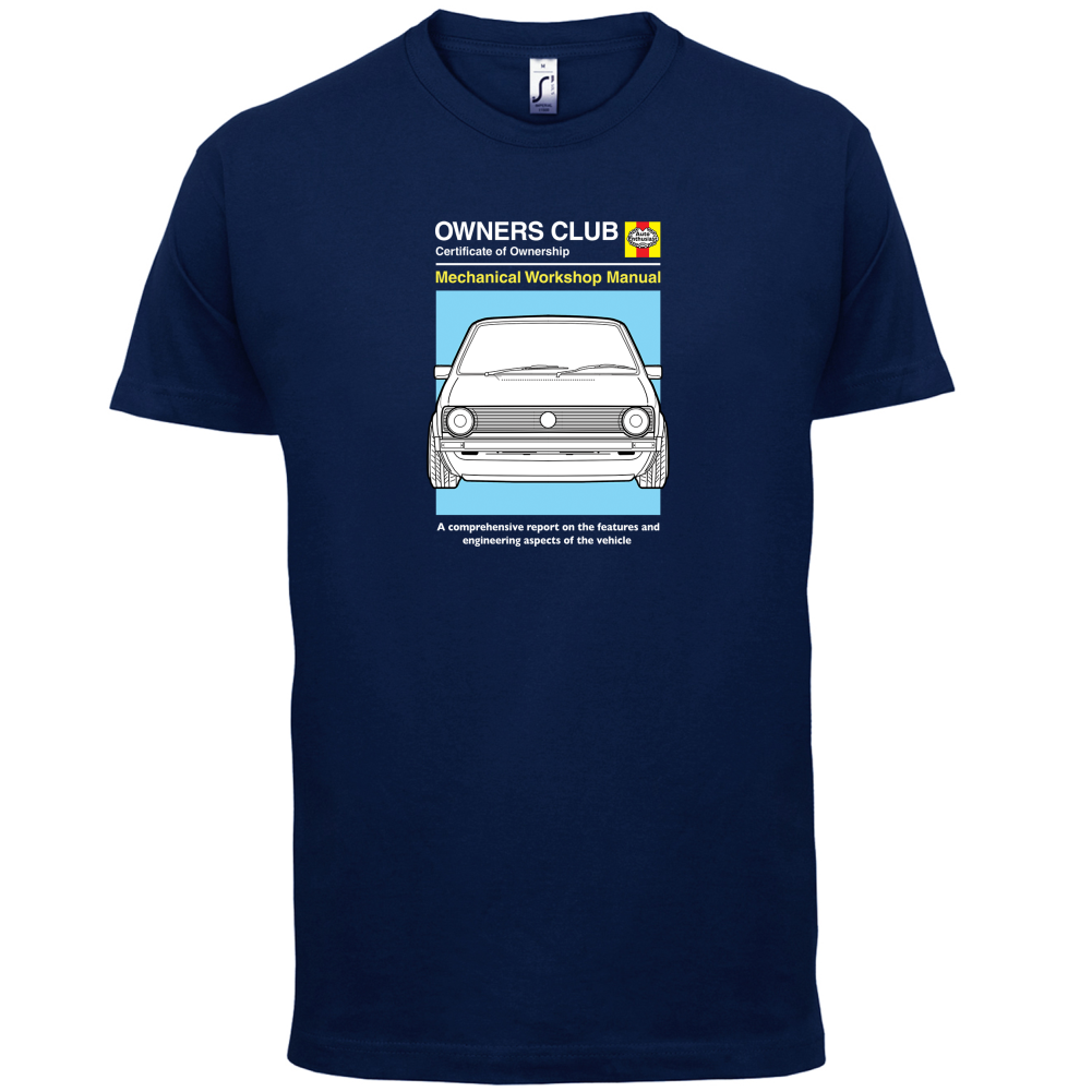 Car Owners Manual Golf MK1 T Shirt