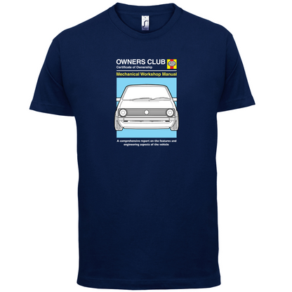 Car Owners Manual Golf MK1 T Shirt
