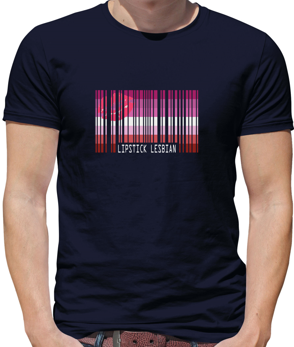 LGBT Barcode Flags - Lipstick Lesbian T Shirt