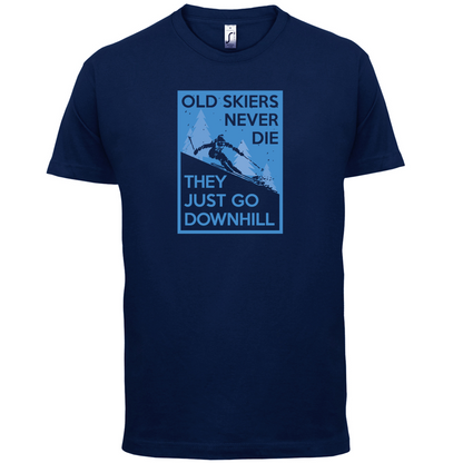 Skiers Go Downhill T Shirt