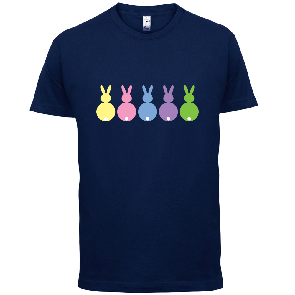Multi Colour Easter Bunny's T Shirt