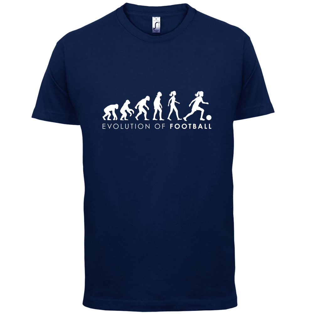 Evolution Of Woman Football T Shirt