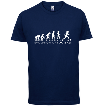 Evolution Of Woman Football T Shirt