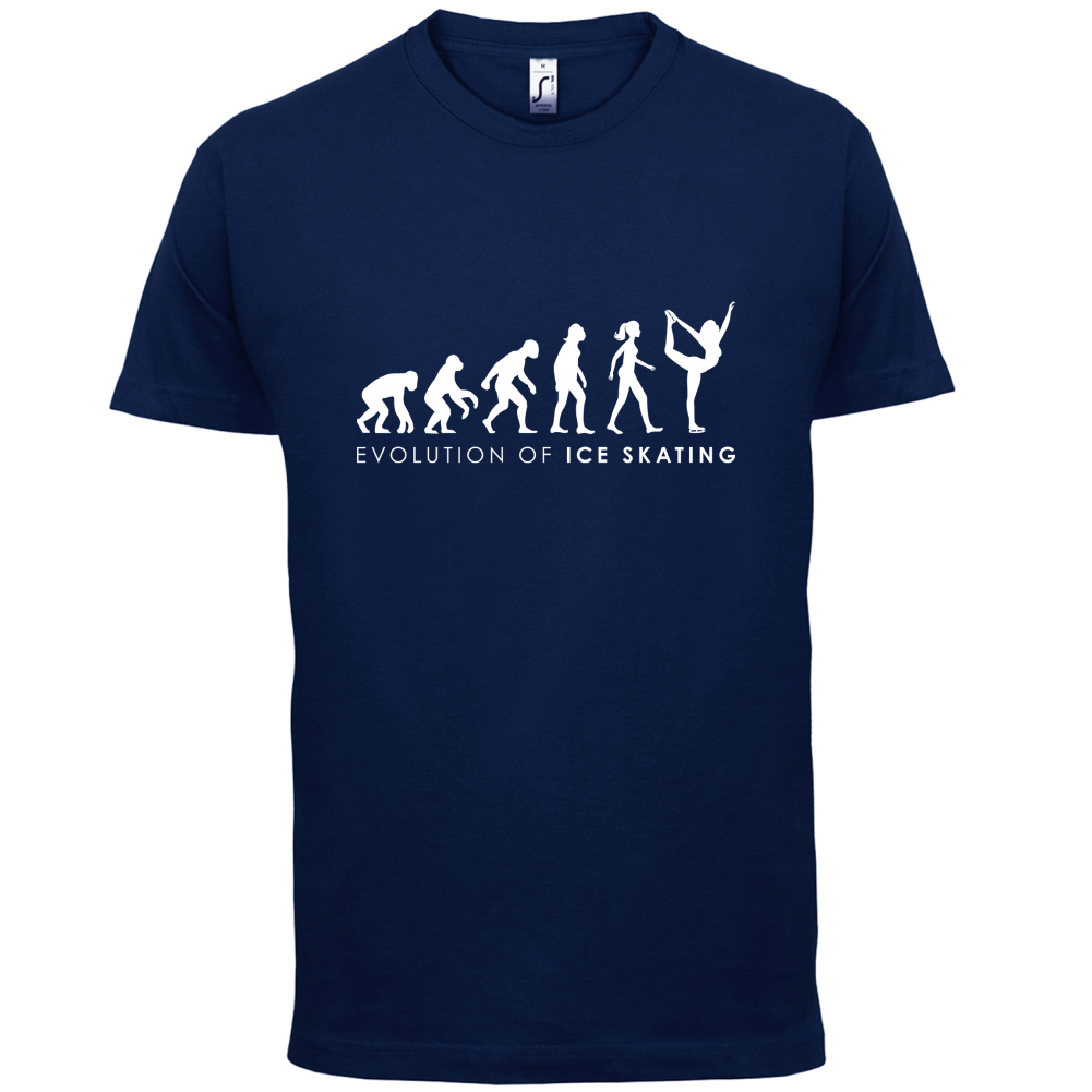 Evolution Of Woman Ice Skating T Shirt