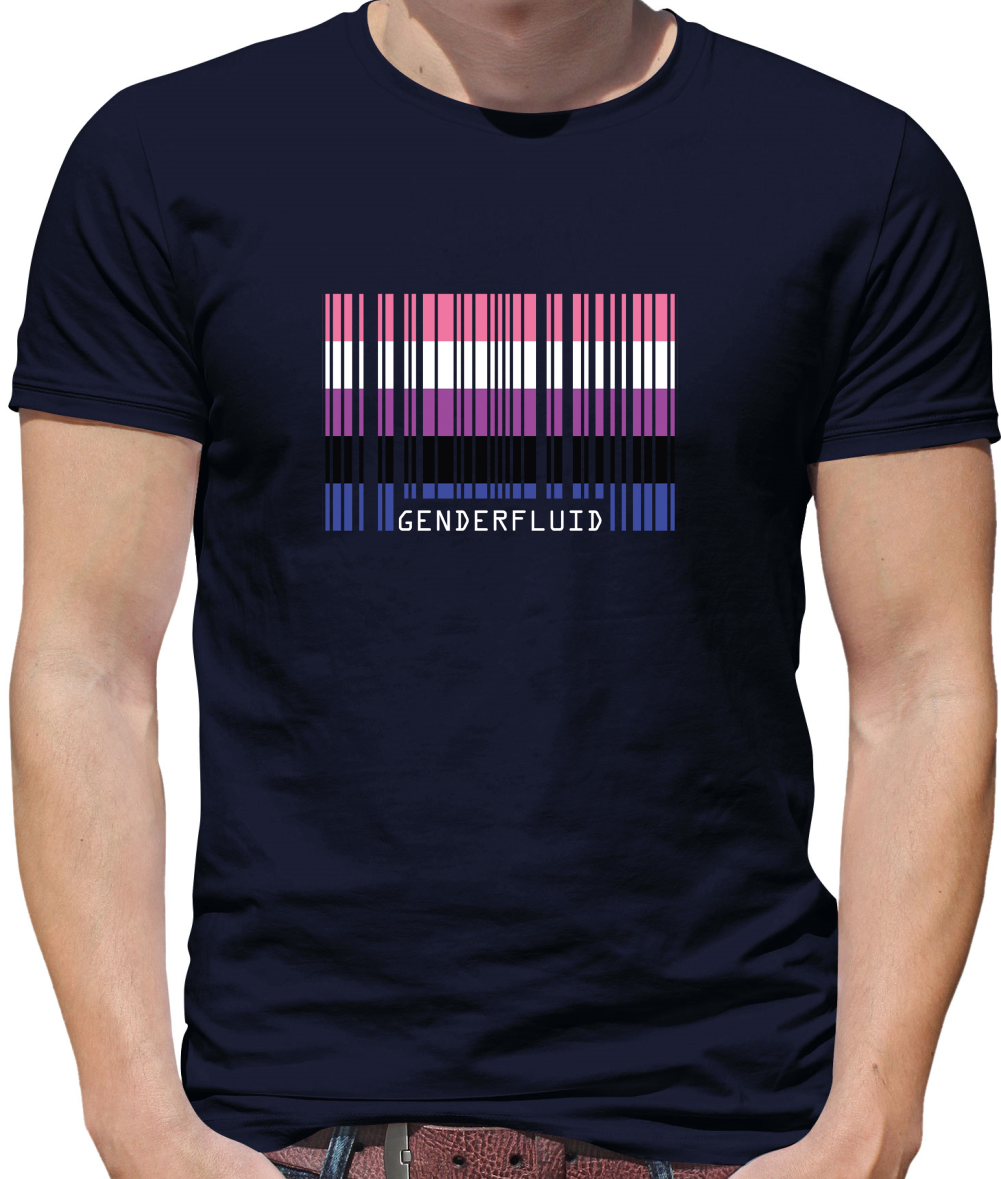 LGBT Barcode Flags - Gender Fluid T Shirt