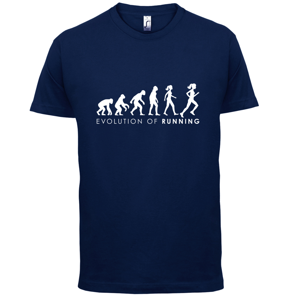Evolution Of Woman Running T Shirt