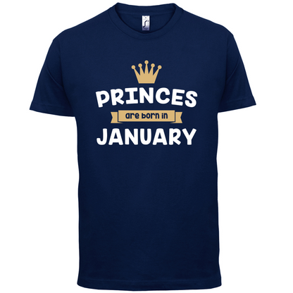 Princes Are Born In January T Shirt
