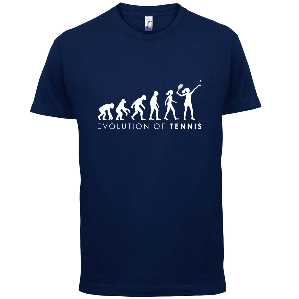 Evolution Of Woman Tennis T Shirt