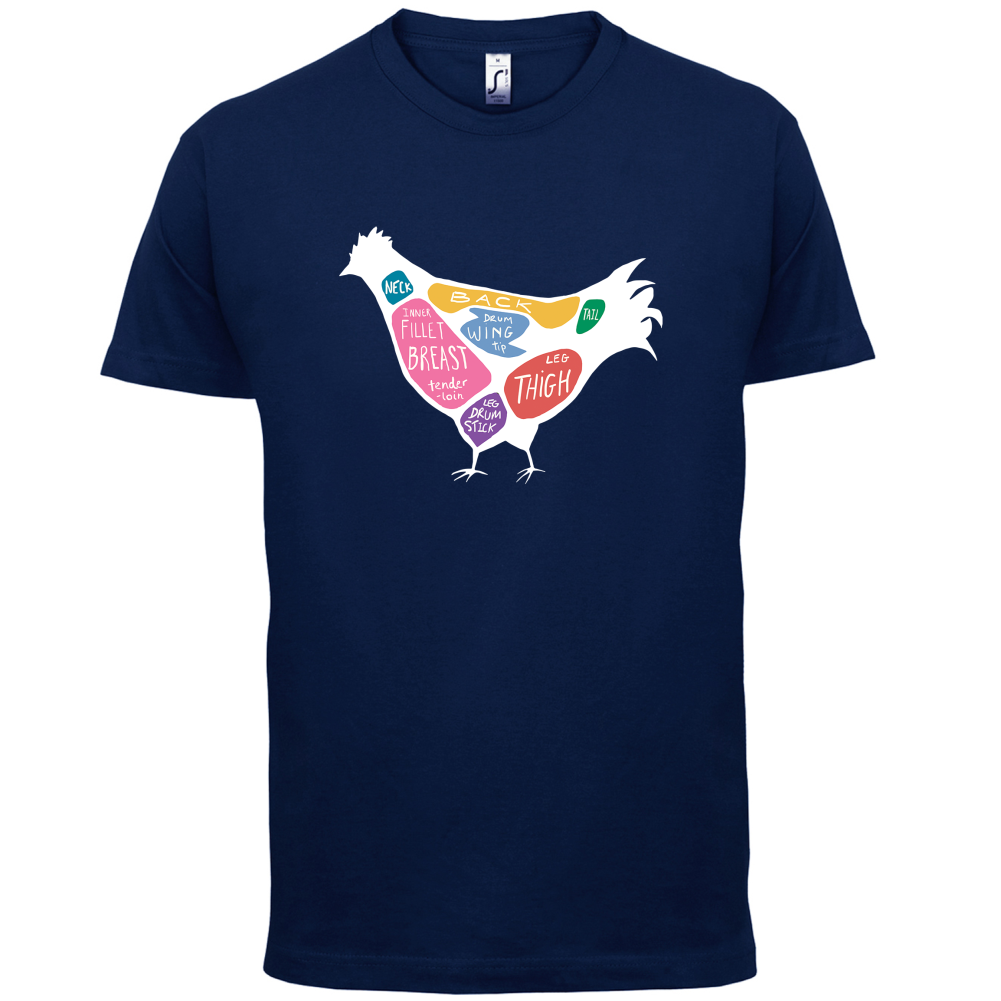 Butcher Chicken Diagram T Shirt