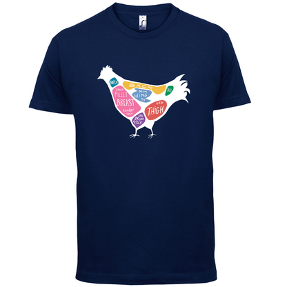 Butcher Chicken Diagram T Shirt