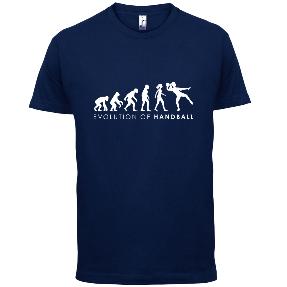 Evolution Of Woman Handball T Shirt