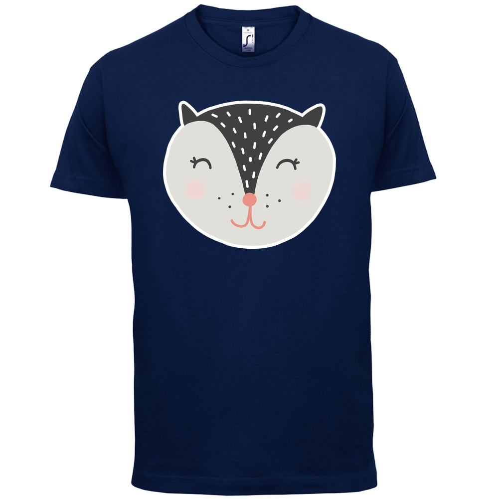 Smiley Face Badger T Shirt