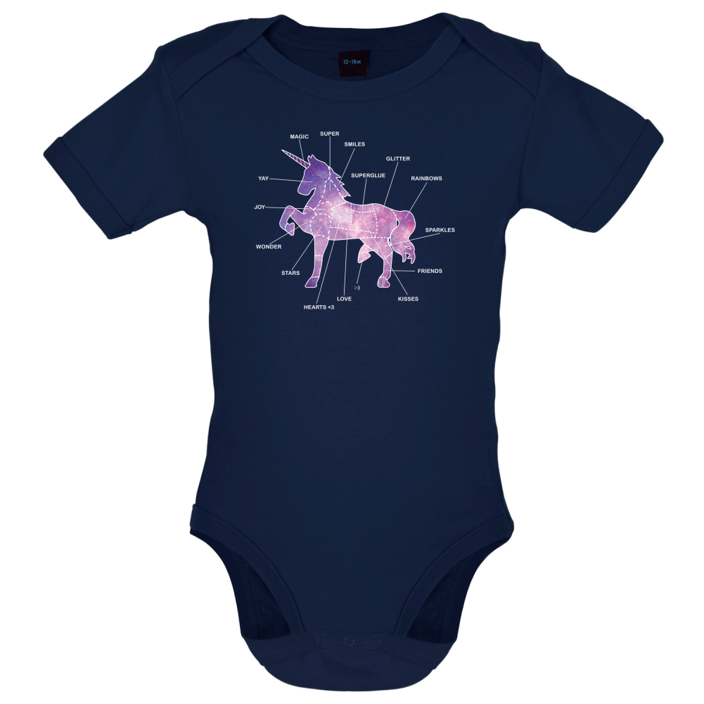 Unicorn Butchers Diagram Baby T Shirt