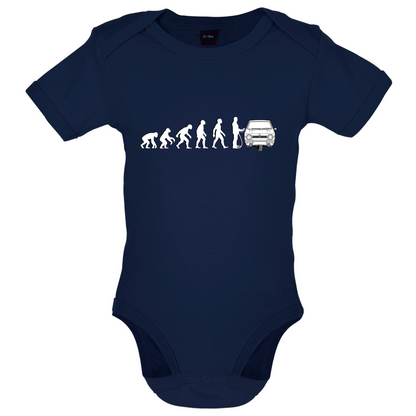 Evolution of Man Reliant Robin Driver Baby T Shirt