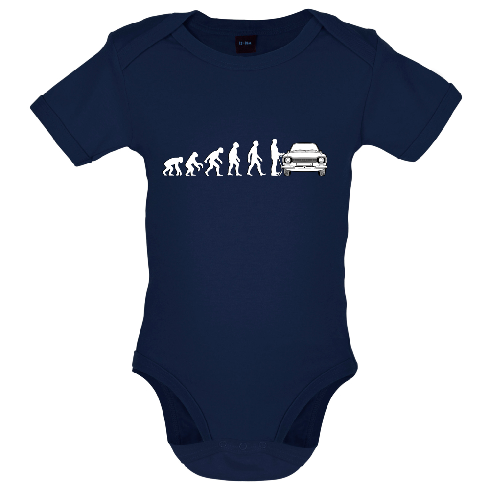 Evolution of Man Mk1 Escort Driver Baby T Shirt