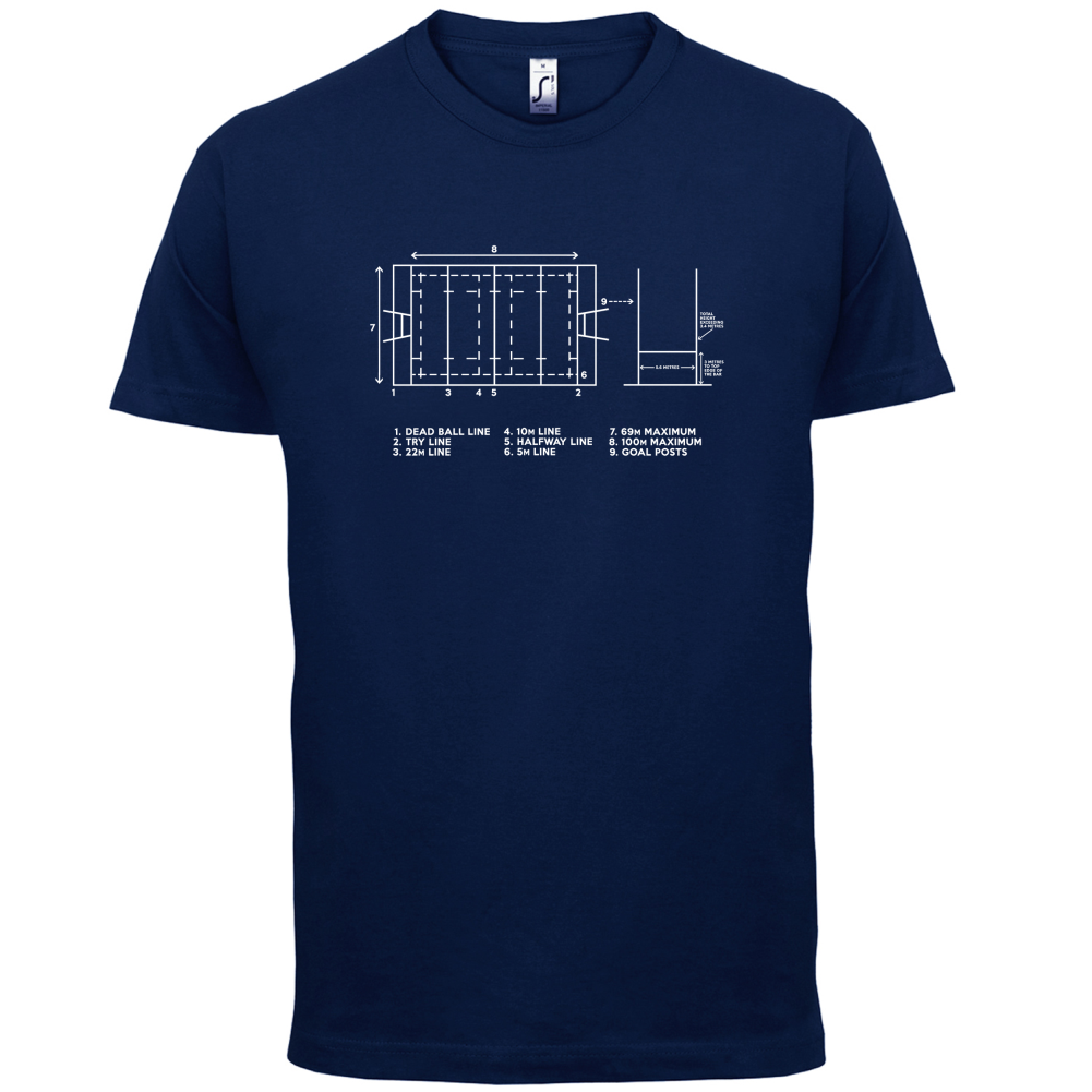 Rugby Pitch Diagram T Shirt