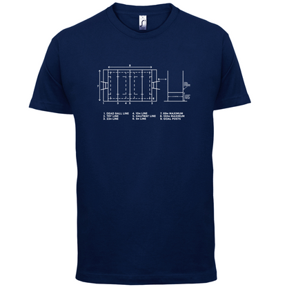 Rugby Pitch Diagram T Shirt