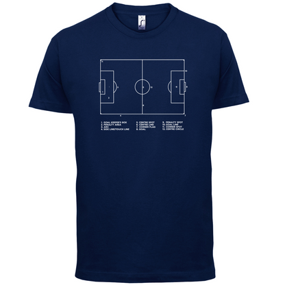 Football Pitch Diagram T Shirt