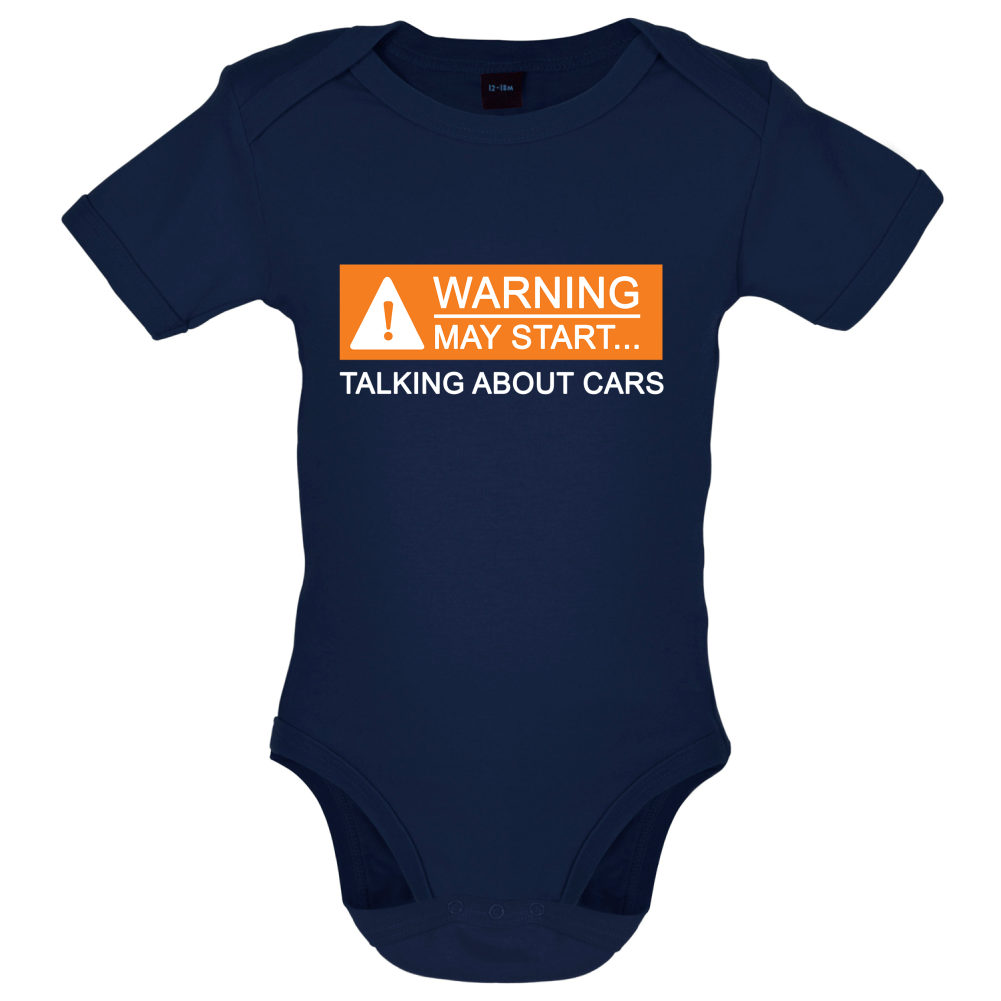 Warning May Start Talking about Cars Baby T Shirt