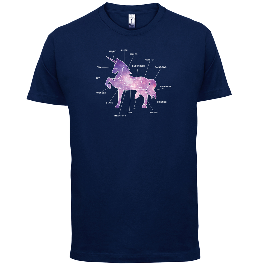 Unicorn Butchers Diagram T Shirt