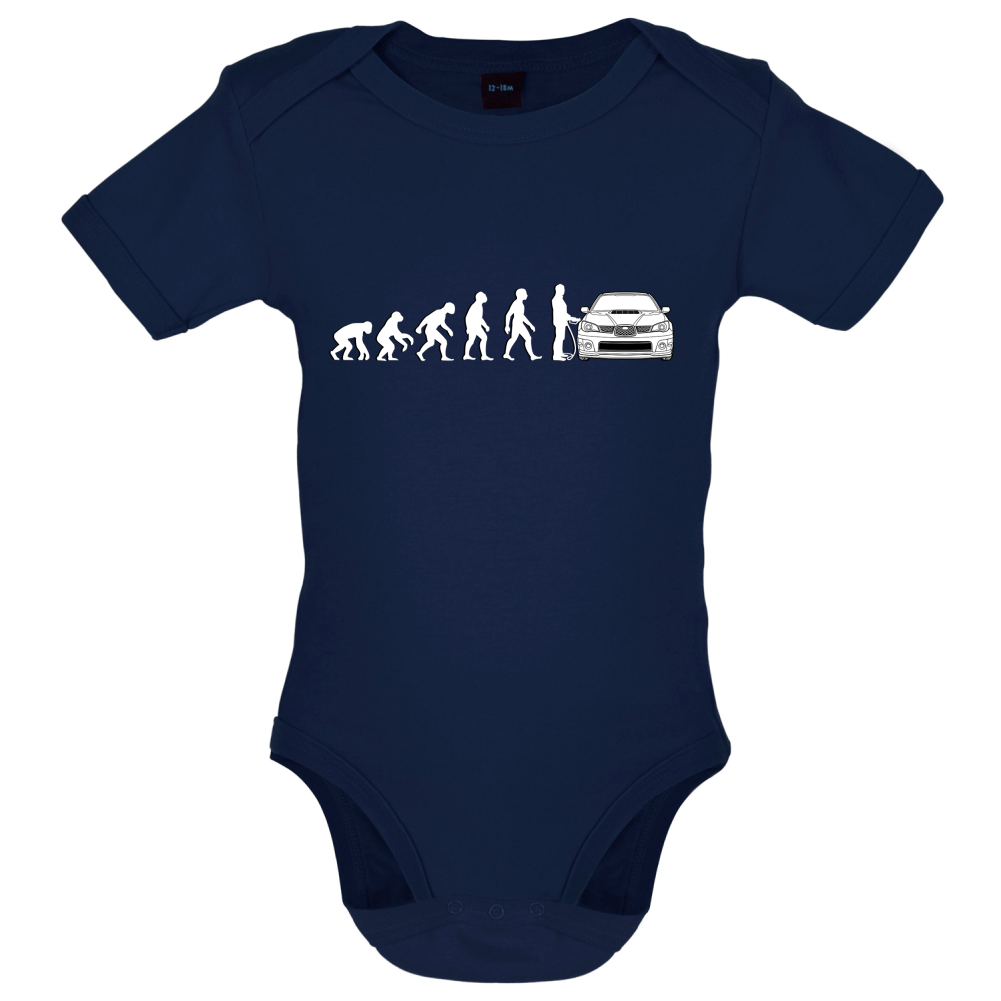 Evolution of Man Impreza Driver Baby T Shirt