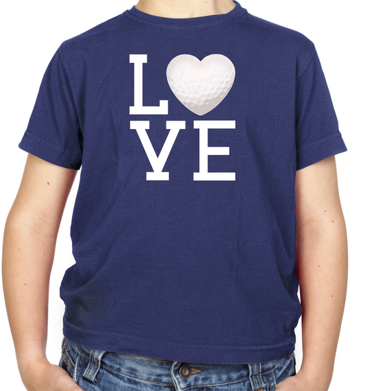 I Love Golf Kids T Shirt