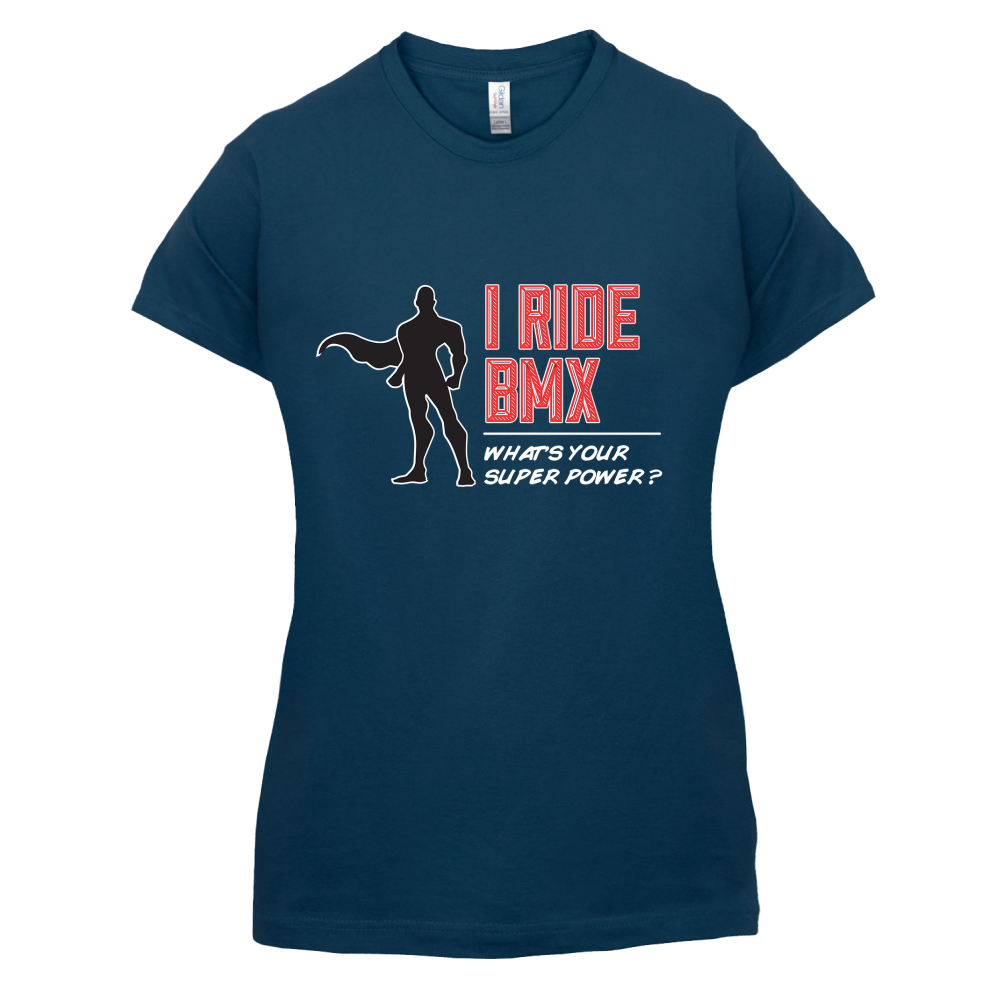 I Ride BMX What's Your Super Power MALE Design T Shirt