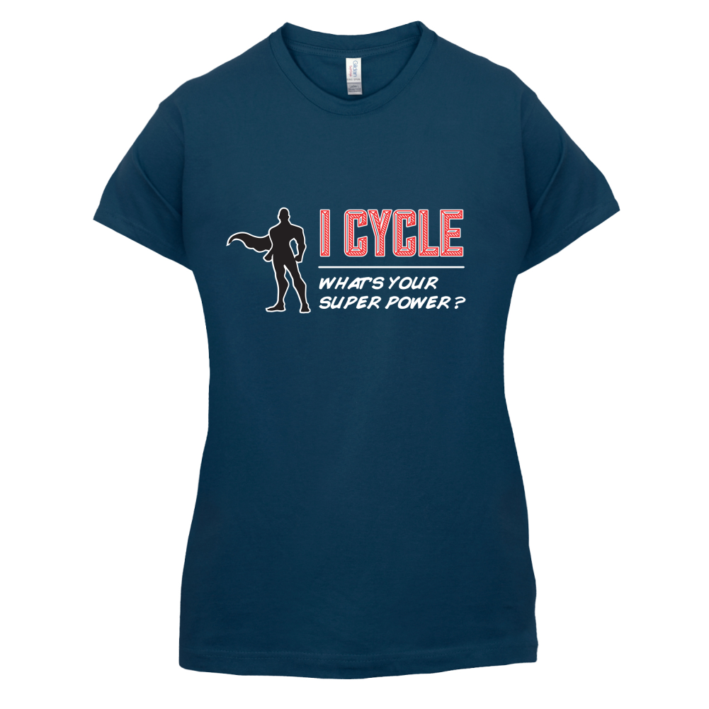 I Cycle What's Your Super Power MALE Design T Shirt