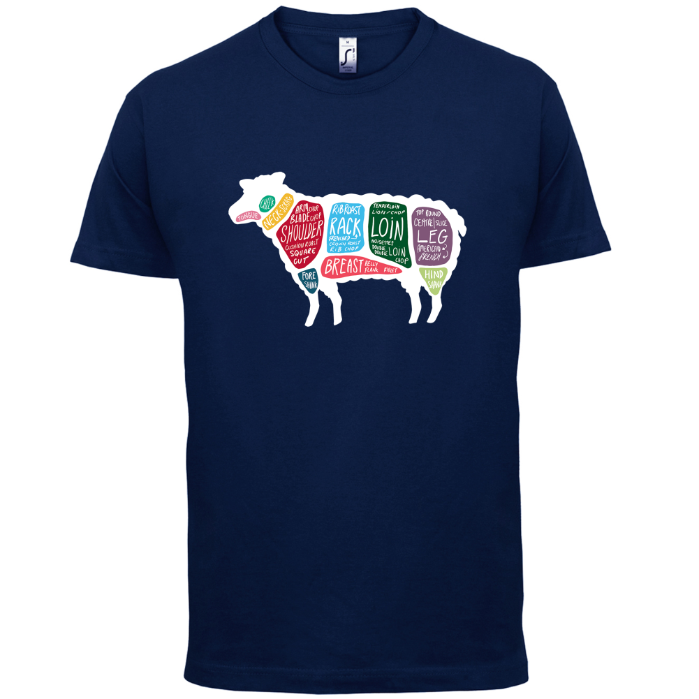 Butcher Sheep Diagram T Shirt